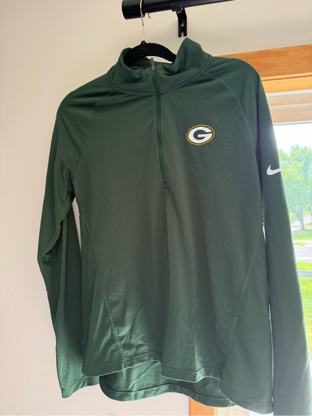 Nike Dark Green Green Bay Packers Pullover Quarter-Zip